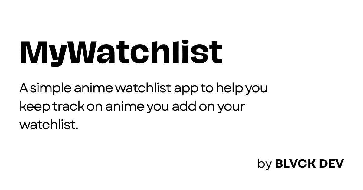 MyWatchlist